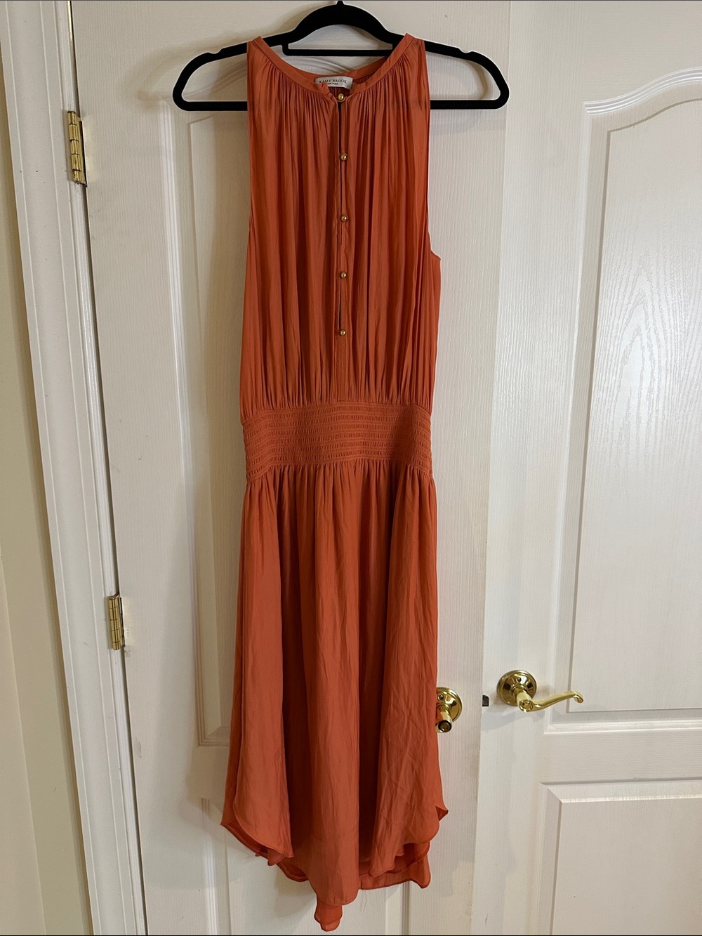 Ramy Brook Rust Sleeveless High-Low Dress